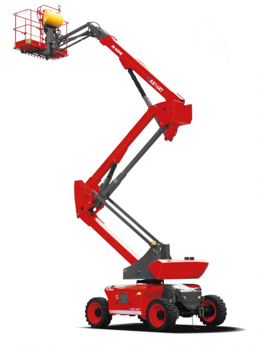 Nacelă electrică articulată Magni EAB16RT – 16 metri, 320 kg, 4x4, teren accidentat [1]
