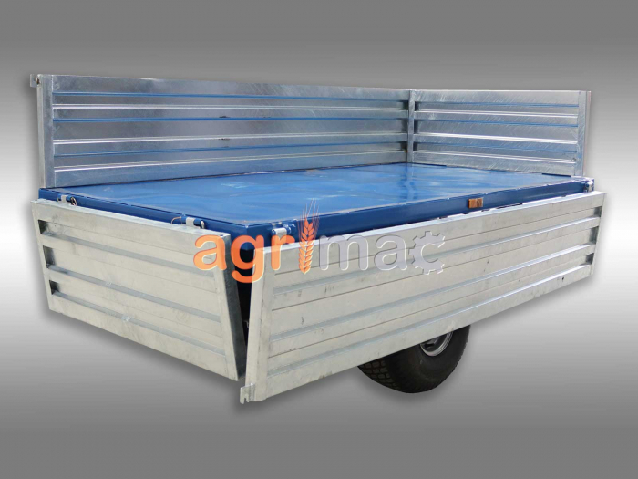 Remorcă agricolă MT1500-H – 1500 kg, basculare hidraulică, obloane galvanizate [12]