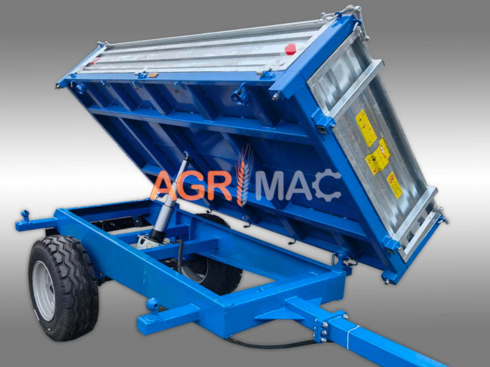 Remorcă agricolă MT3000-3H – 3000 kg, basculare hidraulică triplă, frâne ADR [3]