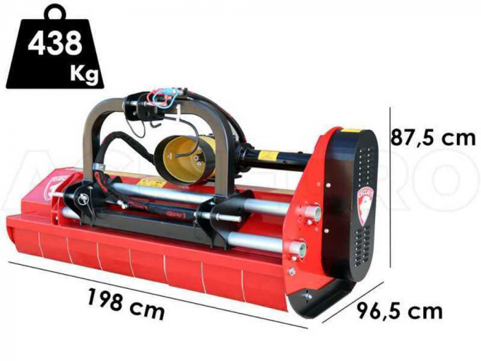 Tocator Vegetație Tractor Ceccato Olindo T1400ID, 140 cm [2]