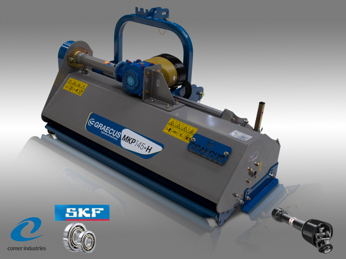 Tocator de vegetatie pentru tractor, 145 cm, conectare cardan PTO, deplasare laterala hidraulica, Graecus MKP1455 [2]