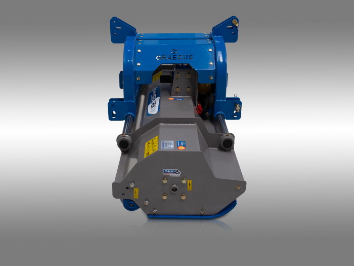 Tocator de vegetatie pentru tractor reversibil, 200 cm, conectare cardan PTO, deplasare laterala hidraulica, Graecus 2HΒΚ200 [12]