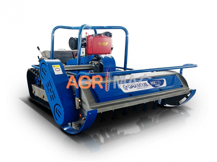 Tocător Vegetație 120 cm – Motor KOOP 15 CP, Telecomandă 150 m, Cuțite Y, Senilat [6]
