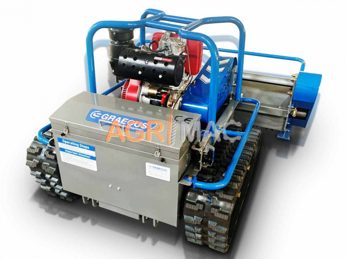 Tocător Vegetație 120 cm – Motor KOOP 15 CP, Telecomandă 150 m, Cuțite Y, Senilat [3]