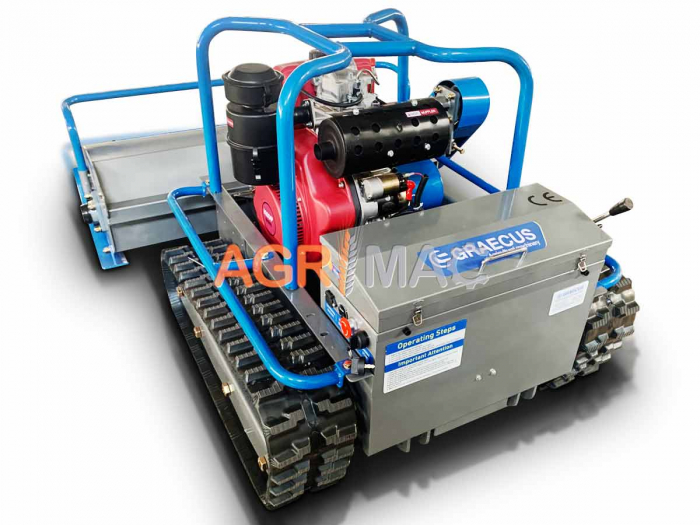 Tocător Vegetație 120 cm – Motor KOOP 15 CP, Telecomandă 150 m, Cuțite Y, Senilat [7]