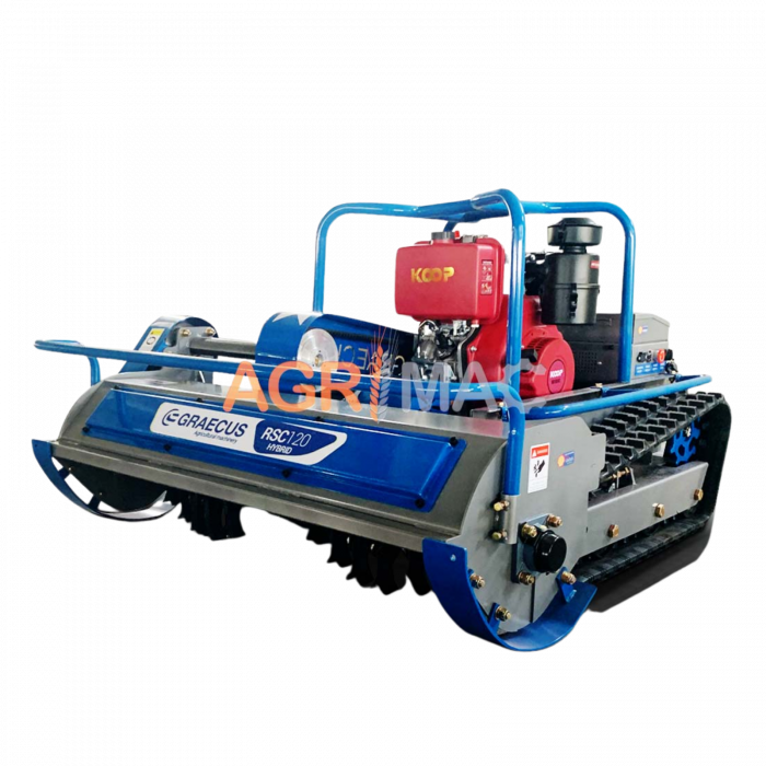 Tocător Vegetație 120 cm – Motor KOOP 15 CP, Telecomandă 150 m, Cuțite Y, Senilat [1]