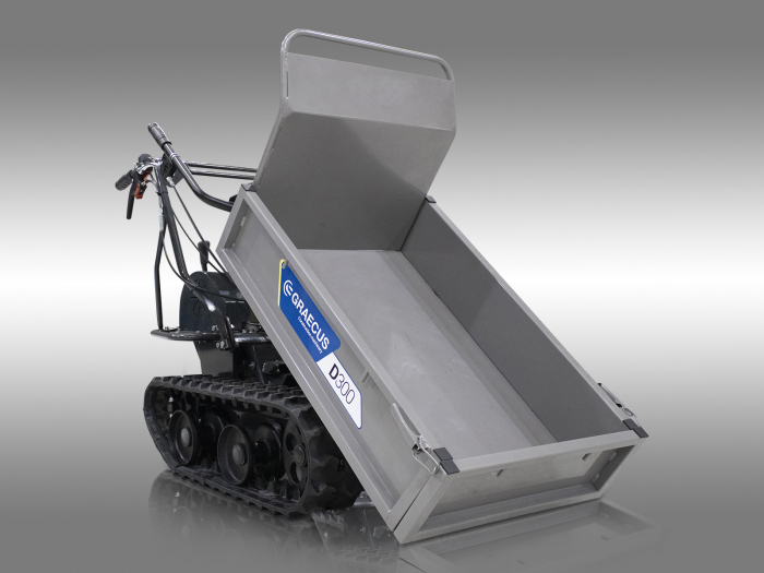 Transportor dumper senilat, 6.5 CP, 300kg, basculare mecanica, Graecus D300 [19]
