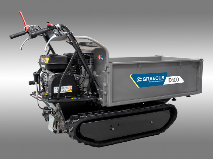 Transportor dumper senilat, 6.5 CP, 500kg, basculare mecanica, Graecus D500 [8]