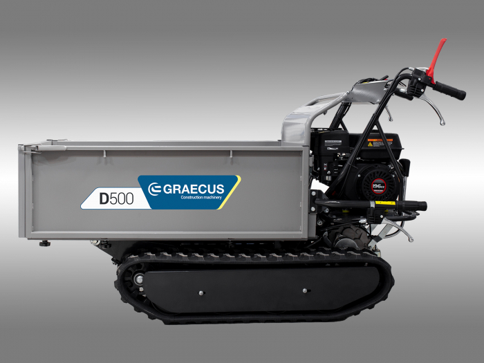 Transportor dumper senilat, 6.5 CP, 500kg, basculare mecanica, Graecus D500 [4]