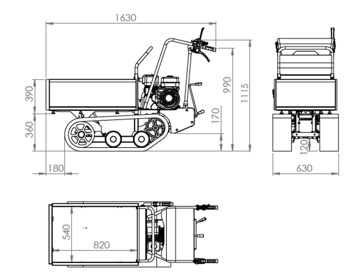 Transportor dumper senilat Colmac Tucano 330M – Fabricat în Italia [6]