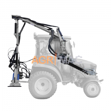 Tocatoare de vegetatie cu brat - Imagine cu bara de cosit hidraulică LK145S, 145 cm, echipată cu braț hidraulic pliabil, ideală pentru întreținerea spațiilor verzi și agricole.