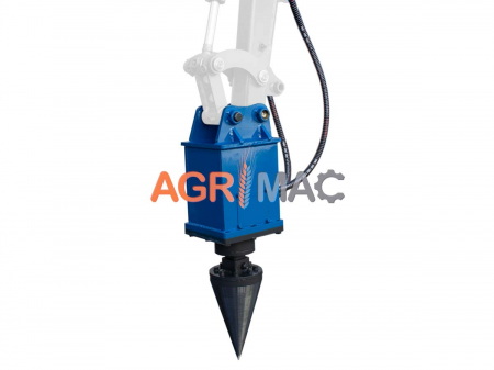 Despicatoare hidraulice - Burghiu Tip Con de Despicat Lemne pentru Miniexcavator 1-4 Tone