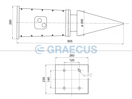 Burghiu Tip Con de Despicat Lemne pentru Miniexcavator 1-4 Tone [2]