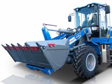 LD23 Cab – Încărcător frontal articulat 4×4, motor 75 CP, cabină climatizată, 2300 kg sarcină, cupă 2050 mm [11]