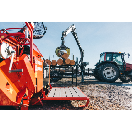Japa 405 TR – Linie profesională la cardan tractor 10 kW pentru tăiere & despicare (12,5 tone), buștean 40 cm diametru [3]