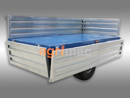 Remorcă agricolă MT1500-H – 1500 kg, basculare hidraulică, obloane galvanizate [11]