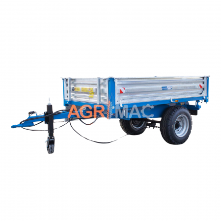 Remorci - Remorcă agricolă MT3000-3H – 3000 kg, basculare hidraulică triplă, frâne ADR