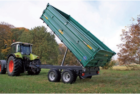 Remorca tandem 8 t, inmatriculabila, basculabila pe 3 parti - TDK 80 S [1]