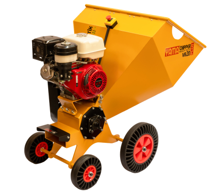 Tocatoare pe benzina - YAMACHIPPER VR20 – Tocător crengi 13 CP Honda GX390, evacuare la sol, cuțite duble și contra‑cuțit, tăiere crengi până la 100 mm