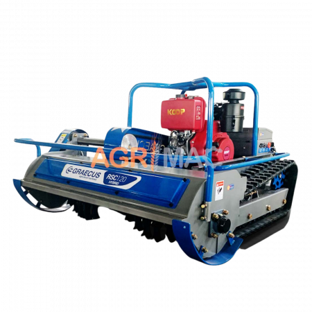 Cosire si tocare vegetatie - Tocător Vegetație 120 cm – Motor KOOP 15 CP, Telecomandă 150 m, Cuțite Y, Senilat