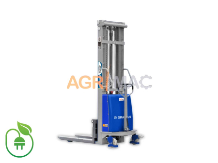 Transpalet semi-electric Clark 1T cu baterie 12V 120Ah și catarg Duplex 3000 mm [1]