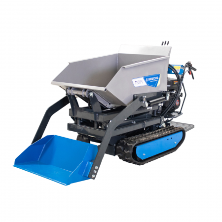 Dumpere si roabe - Transportor dumper senilat, 9 CP, 500kg, basculare hidraulica, Graecus T500-FL