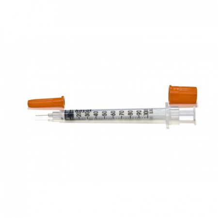 Seringi - 100 Seringi Sterile de 1 ml cu Ac Incastrat
