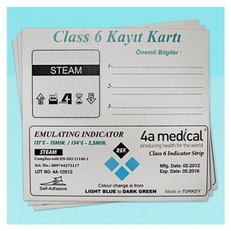 Controlul sterilizarii - Card cu indicator Clasa 6