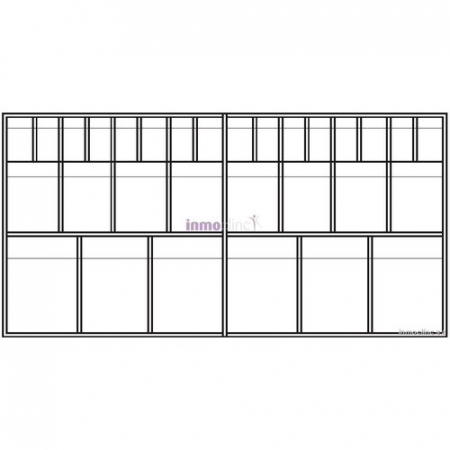 Dulapuri Modulare Multifunctionale ISO - DULAP DE PERETE, CU CASETE PENTRU DEPOZITARE 123.5 X 35 X 60