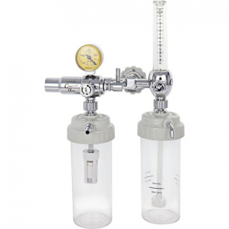 Adaptoare gaz / fluide medicale - Oxigenator cu ventil de reglare si sistem de aspirație Venturi