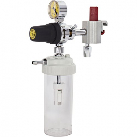 Adaptoare gaz / fluide medicale - Regulator vacuum cu vas si clema eurorail