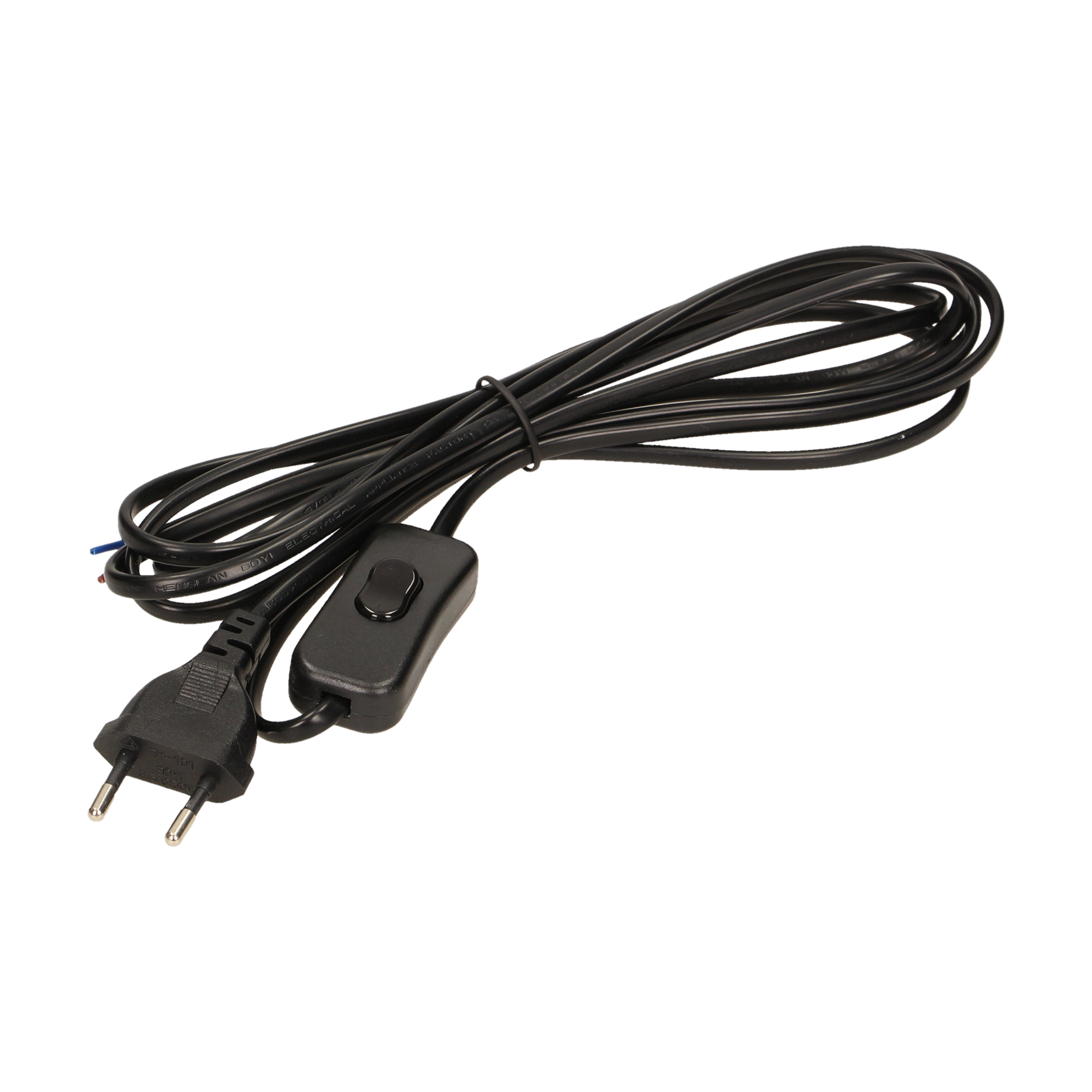 Cablu de alimentare cu comutator ORNO OR-AE-1394/B, stecher plat, cablu 3 m, 230V, 16A, negru [1]
