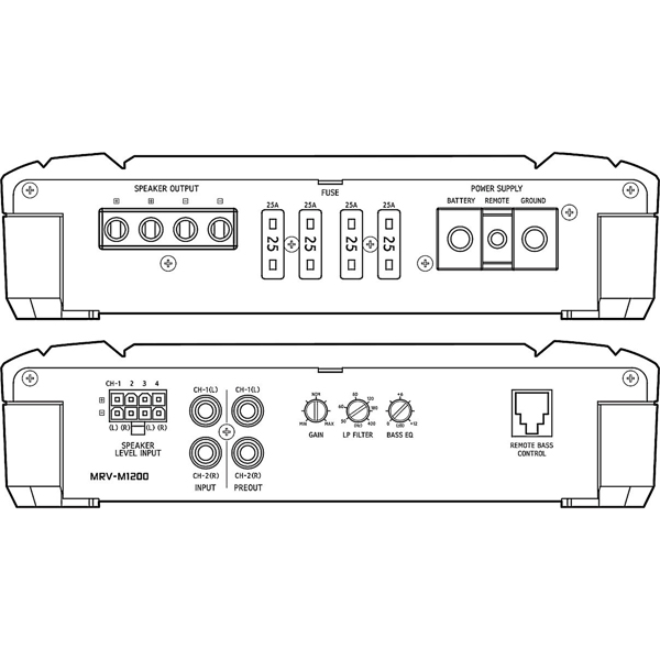 Amplificator auto Alpine MRV-M1200, Mono, 1200W RMS [2]