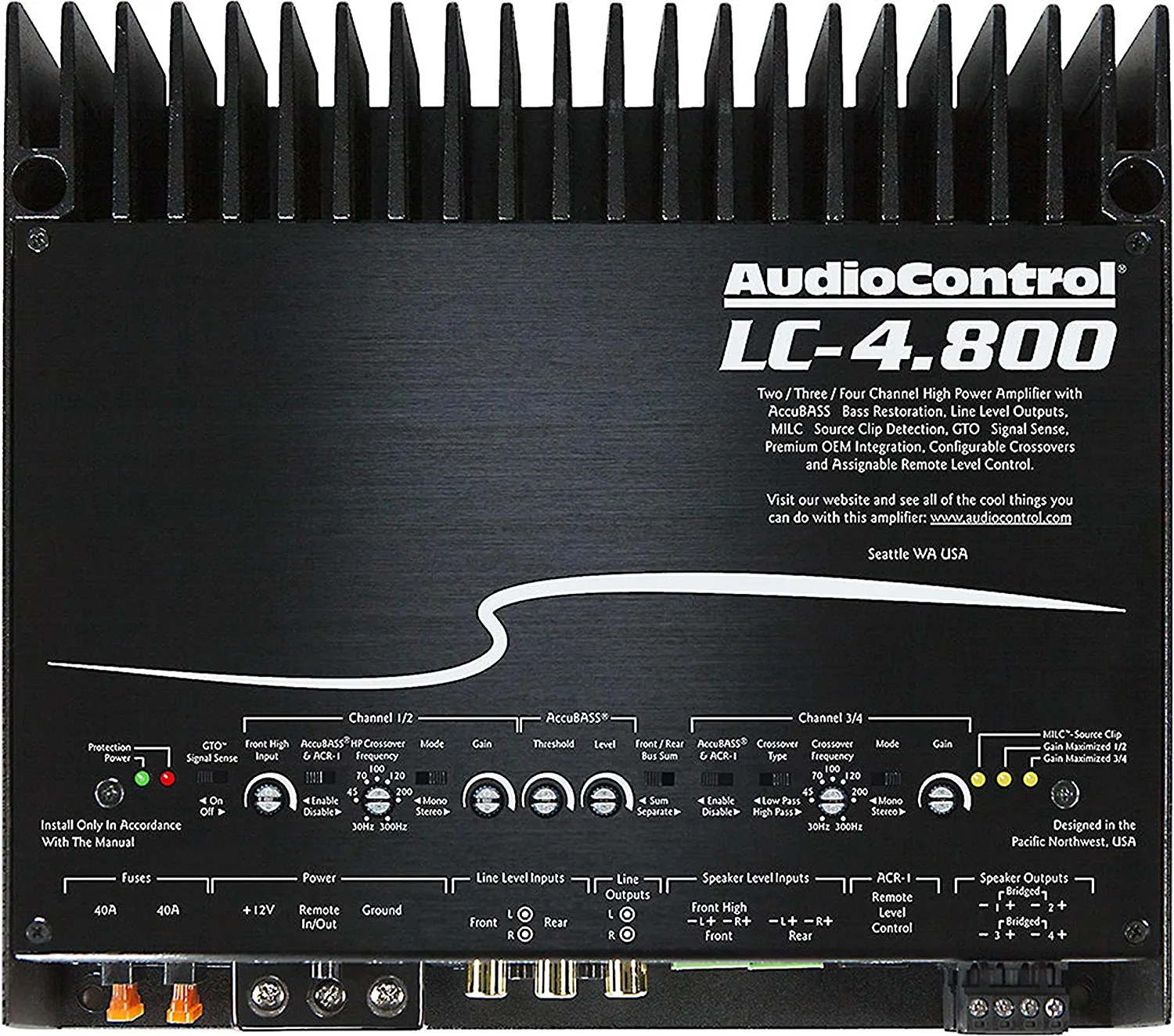Amplificator auto AudioControl LC-4.800, 4 canale, 800W RMS [5]