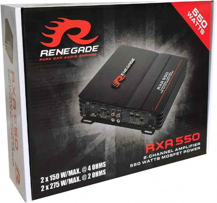 Amplificator auto Renegade RXA550, 2 canale, 270W RMS [2]