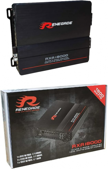 Amplificator auto Renegade RXA1800D, Mono, 900W RMS [7]