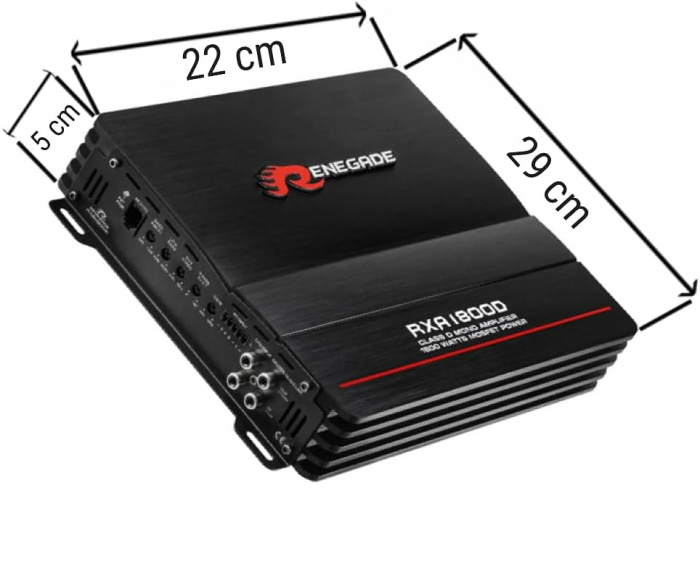 Amplificator auto Renegade RXA1800D, Mono, 900W RMS [6]