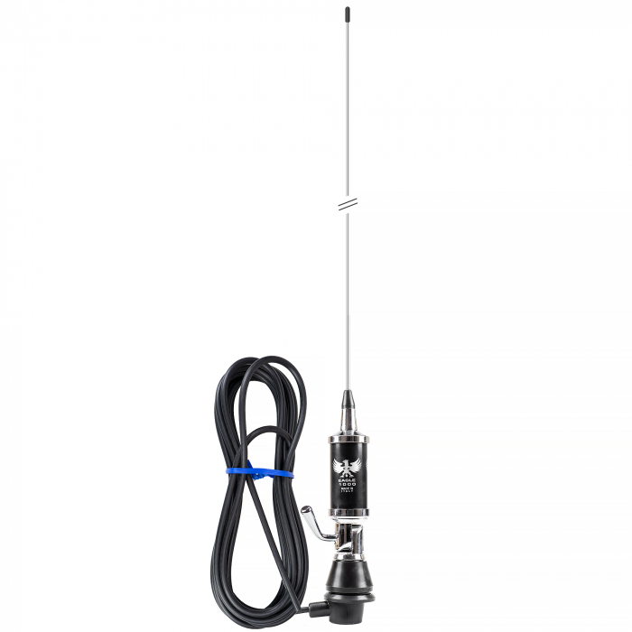Antena CB LEMM EAGLE AT 1000, lungime 165 cm, castig 3dB, 26.5-27.5 MHz, 600W, cablu RG58 4m [2]