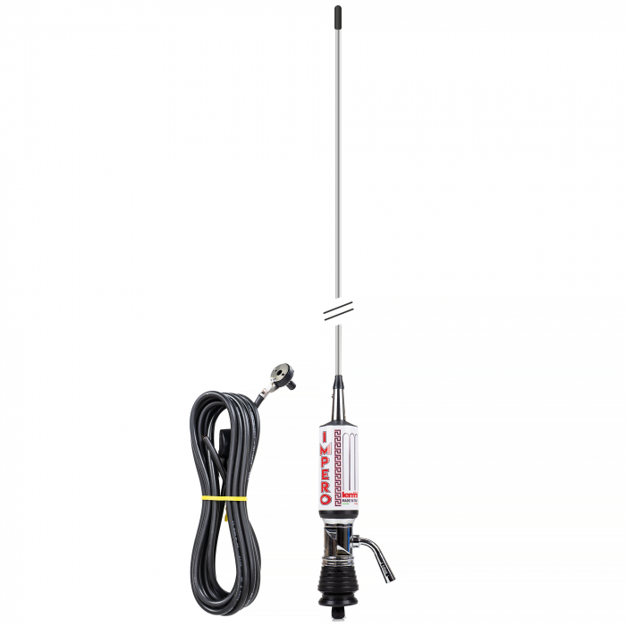 Antena CB LEMM TURBO IMPERO, alb, lungime 200 cm, castig 7dB, 26.5-28Mhz, 2500W, cablu RG58 4m [3]
