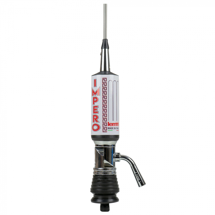 Antena CB LEMM TURBO IMPERO, Silver, lungime 200 cm, castig 7dB, 26.5-28Mhz, 2500W, cablu RG58 4m [3]