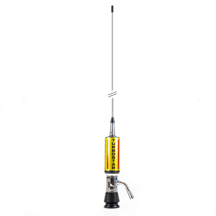 Antena CB LEMM TURBOSTAR 3001, Gold, 2000W, 26.5-28MHz, 200 cm, cu cablu RG58 4 m si mufa PL259 [4]
