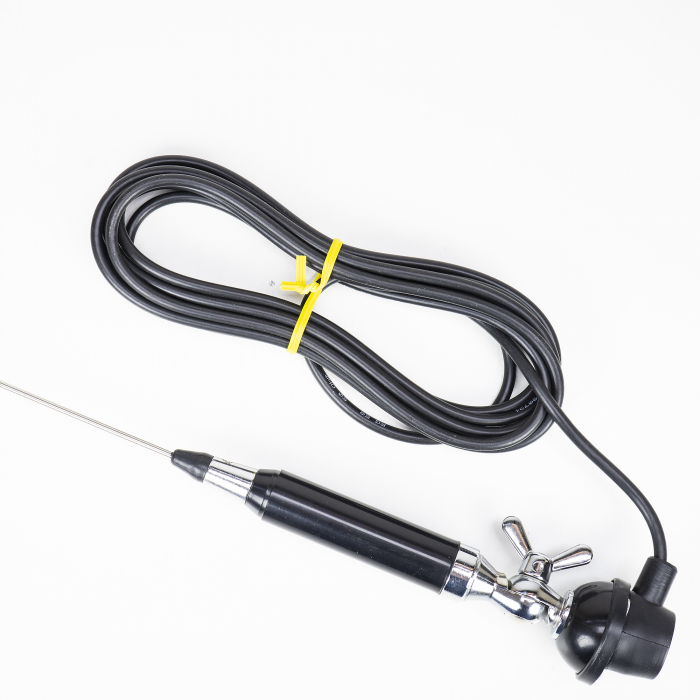 Antena CB LEMM Z2000-AT 1500, lungime 167 cm, castig 3dB, 26.5-28.0 MHz, 300W, cablu RG58 4 m [4]