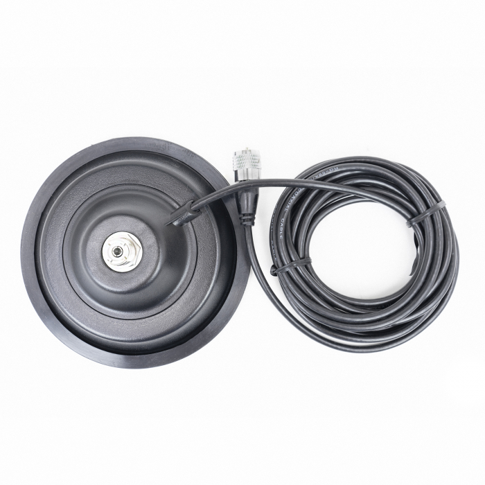 Antena CB PNI LED 850 rabatabila + Baza magnetica 145 mm, 85 cm lungime, 26-28 MHz, 300 Watt, ilumineaza in timpul emisiei, tip filet PL, fara accesorii [6]