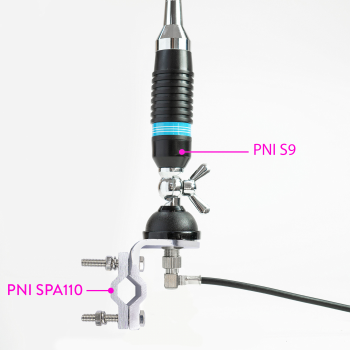 Antena CB PNI S9 cu fluture lungime spic 120 cm + cablu RG58 de 4m [10]