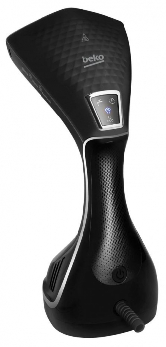 RESIGILAT Aparat de calcat vertical cu aburi Beko STM4116B, 1600 W, 25 g/min, 230 l, talpa ceramica, negru [2]