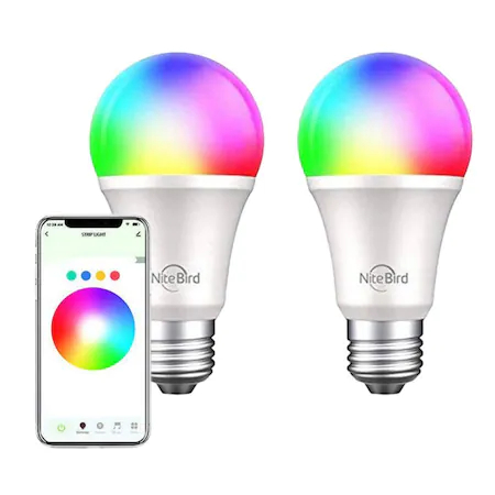 Set 2 becuri inteligente LED Nitebird WB4, 8W, 800lm, 2700K, E27, RGB+W, Smart Bulb [2]