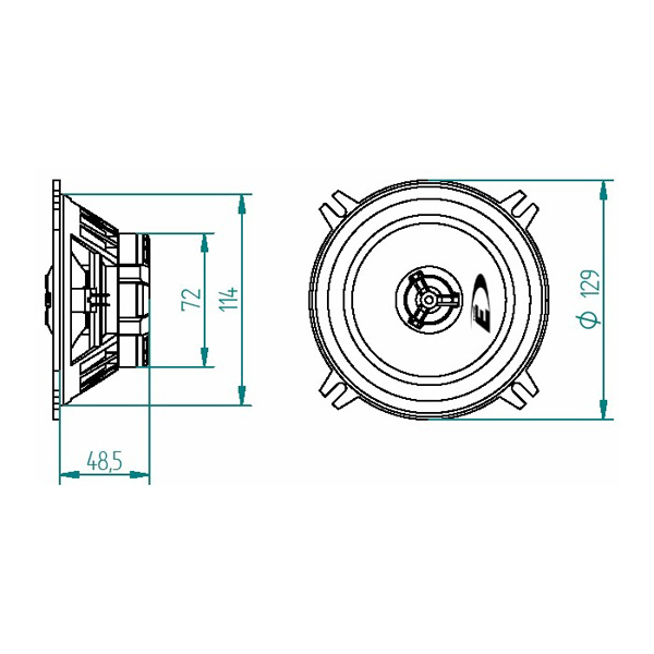 Boxe auto coaxiale Alpine SXE-1325S, 35W RMS, 13 cm, 2 cai, set 2 difuzoare [3]
