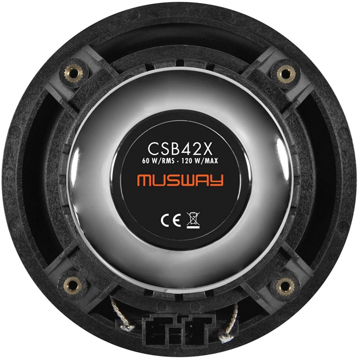 Boxe auto coaxiale Musway CSB42X, 60W RMS, 10 cm, 2 cai, set 2 difuzoare, compatibil BMW modele E / F / G [4]