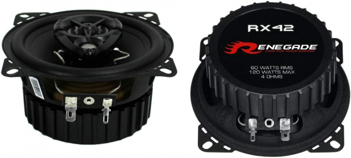 Boxe auto coaxiale Renegade RX42, 60W RMS, 10 cm, 2 caI, set 2 difuzoare [2]