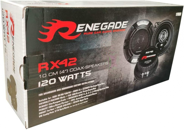 Boxe auto coaxiale Renegade RX42, 60W RMS, 10 cm, 2 caI, set 2 difuzoare [3]
